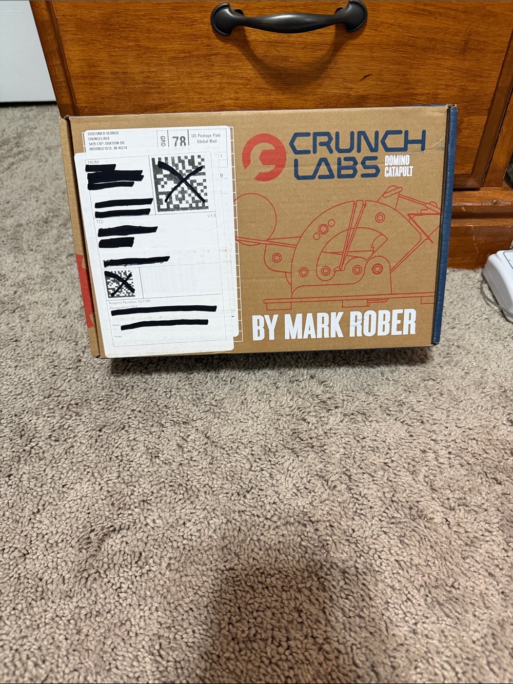 Crunch Labs Domino Catapult by Mark Rober - Brown Cardboard Kit